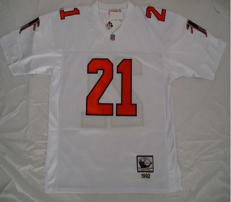 Men's Atlanta Falcons ACTIVE PLAYER Custom White Mitchell & Ness Throwback Stitched Jersey